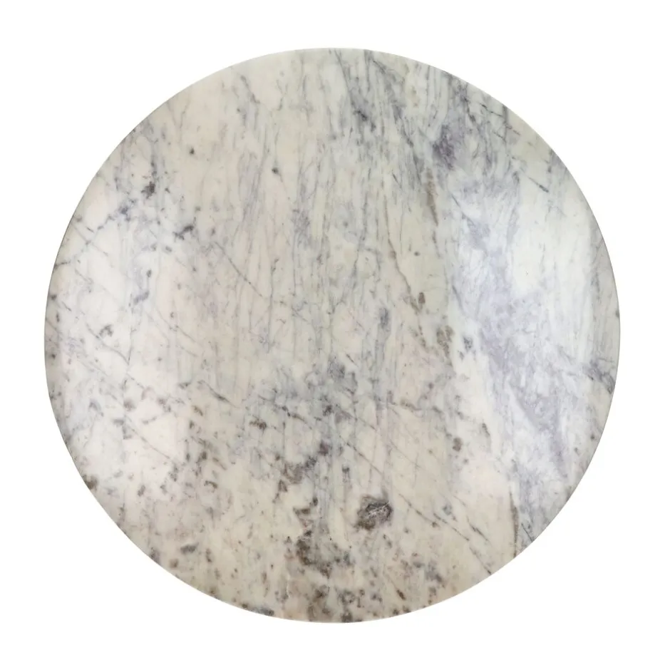 Pomax Concepts Modulaires-CARRARA - dessus de table - marbre - DIA 55 x H 1,5 cm - blanc