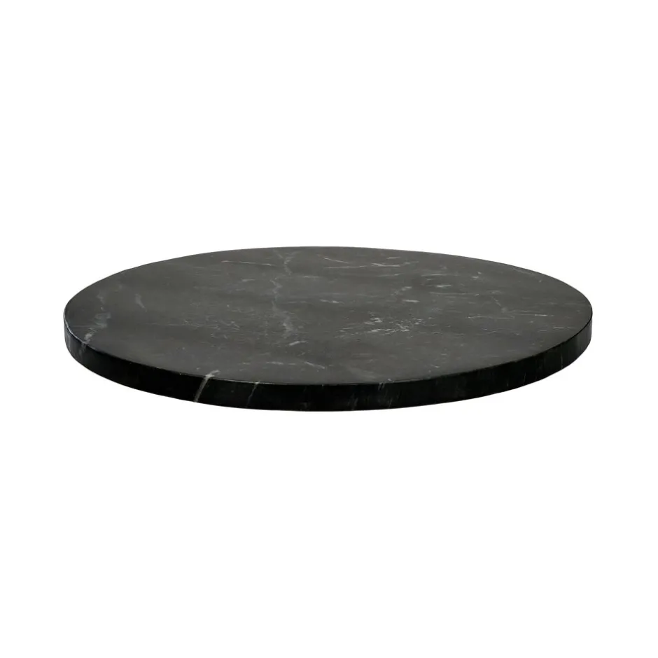 Pomax Concepts Modulaires-CARRARA - dessus de table - marbre - DIA 45 x H 1,5 cm - noir