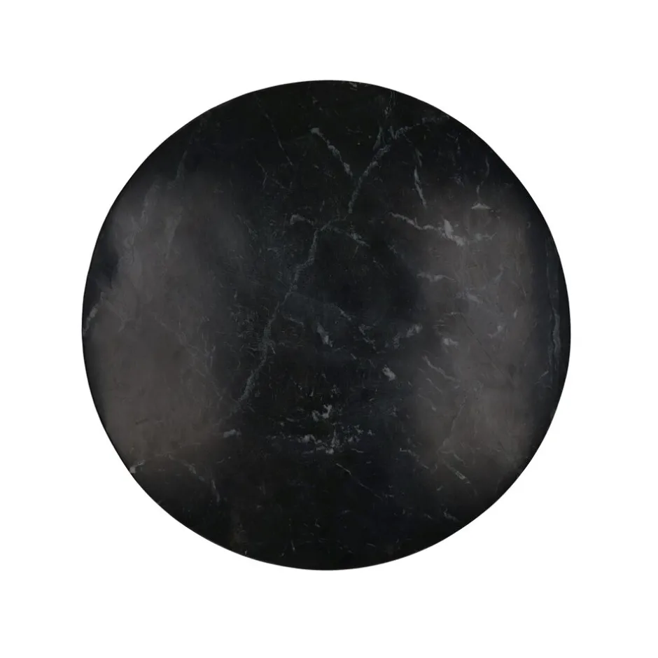 Pomax Concepts Modulaires-CARRARA - dessus de table - marbre - DIA 45 x H 1,5 cm - noir
