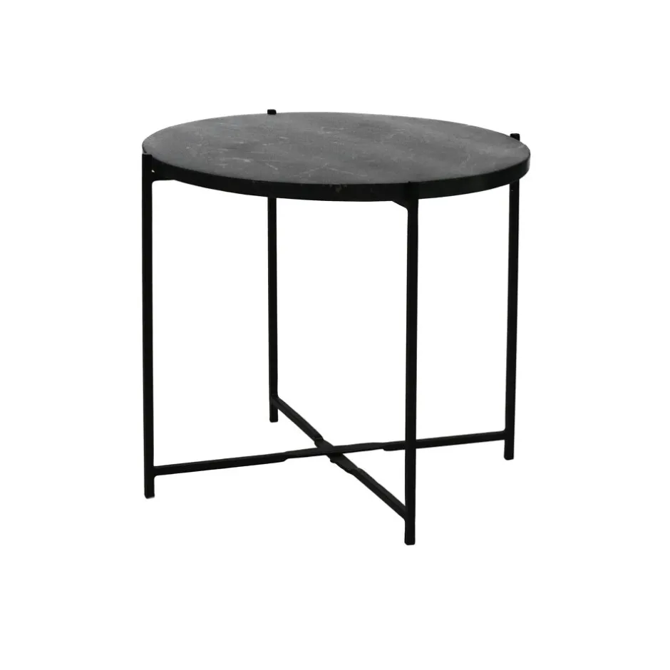 Pomax Concepts Modulaires-CARRARA - dessus de table - marbre - DIA 45 x H 1,5 cm - noir