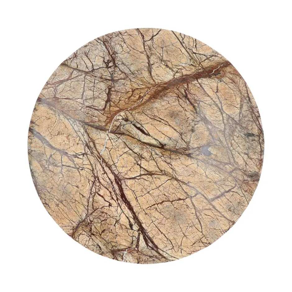 Pomax Concepts Modulaires-CARRARA - dessus de table - marbre - DIA 45 x H 1,5 cm - rose