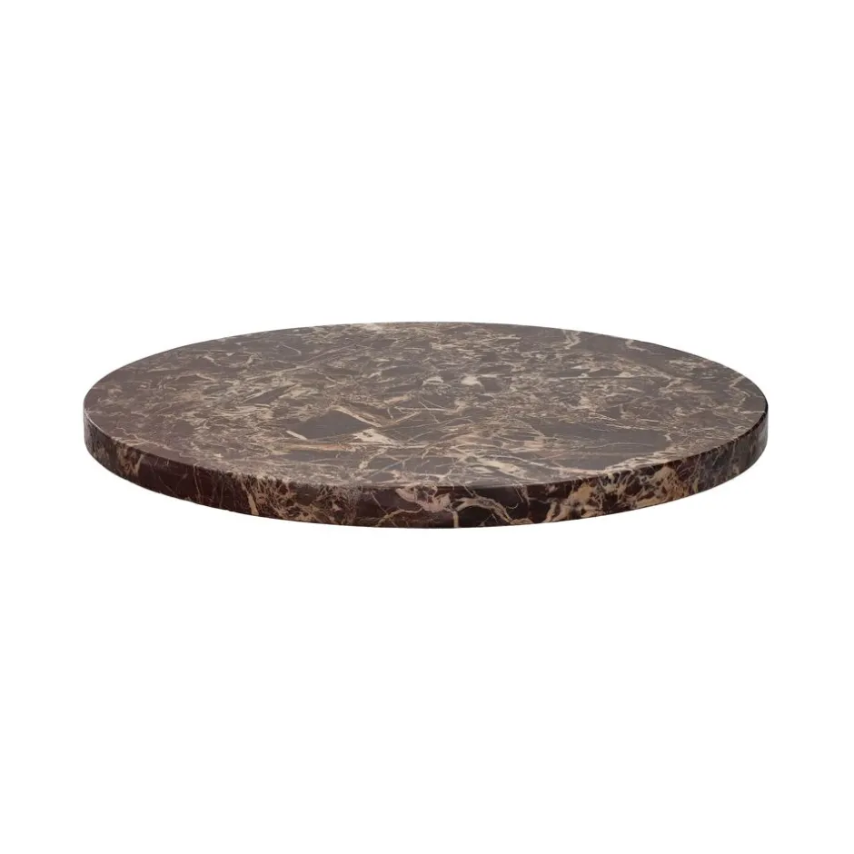Pomax Concepts Modulaires-CARRARA - dessus de table - marbre - DIA 45 x H 1,5 cm - rouge