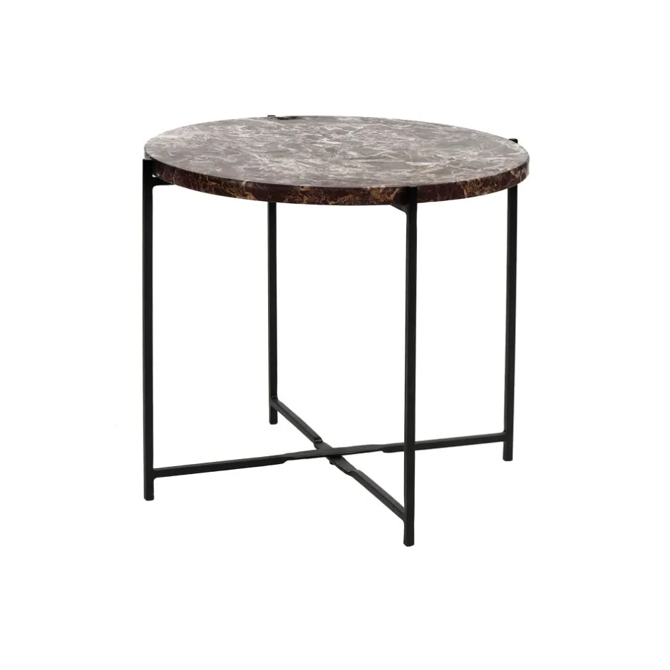 Pomax Concepts Modulaires-CARRARA - dessus de table - marbre - DIA 45 x H 1,5 cm - rouge