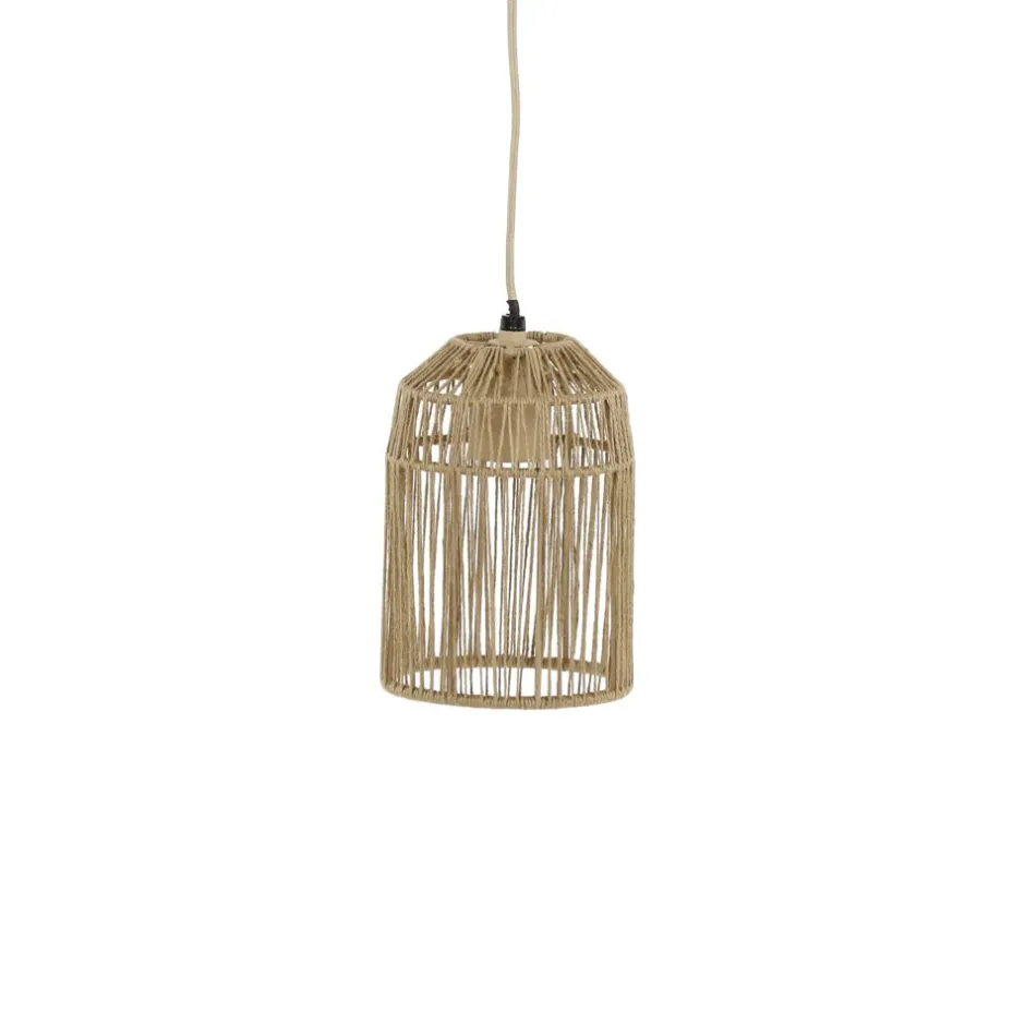 Pomax Suspensions-CASITA - lampe suspendue - corde / métal - DIA 13 x H 18,5 cm - naturel