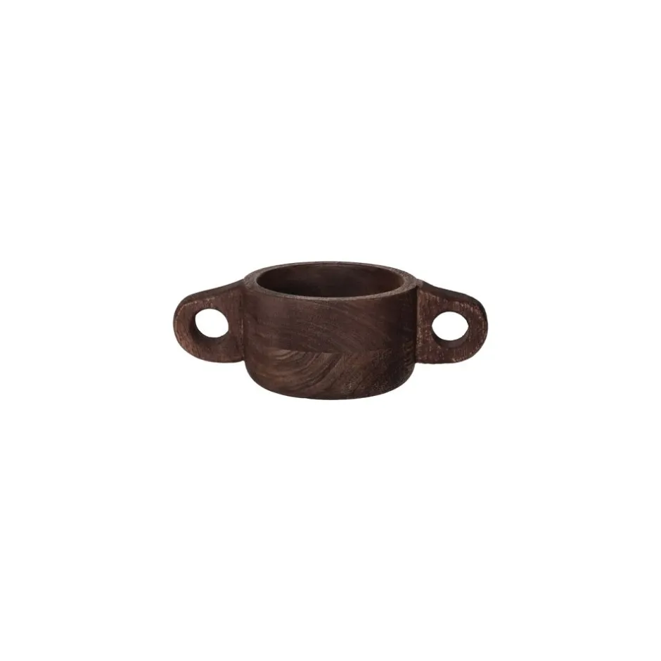 Pomax Bols & Paniers-CHANELLE - bol - bois de mangier - L 21,5 x W 12 x H 7 cm - noyer