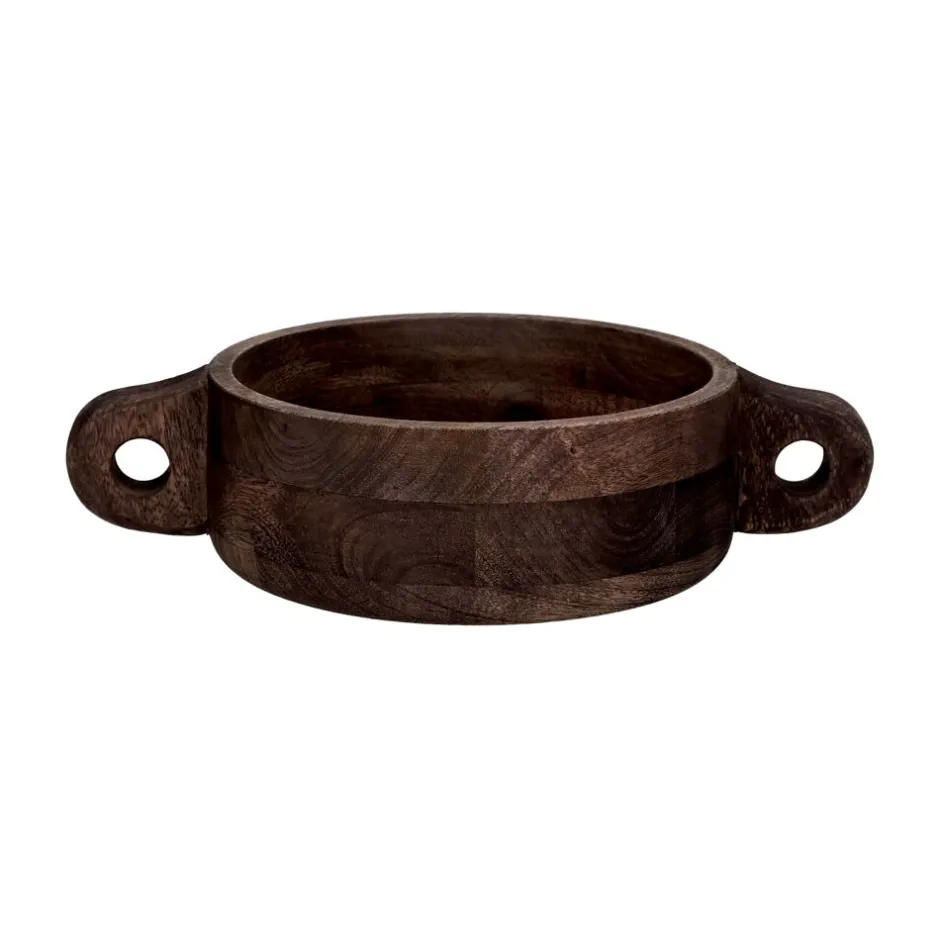 Pomax Bols & Paniers-CHANELLE - bol - bois de mangier - L 36,5 x W 24 x H 9 cm - noyer