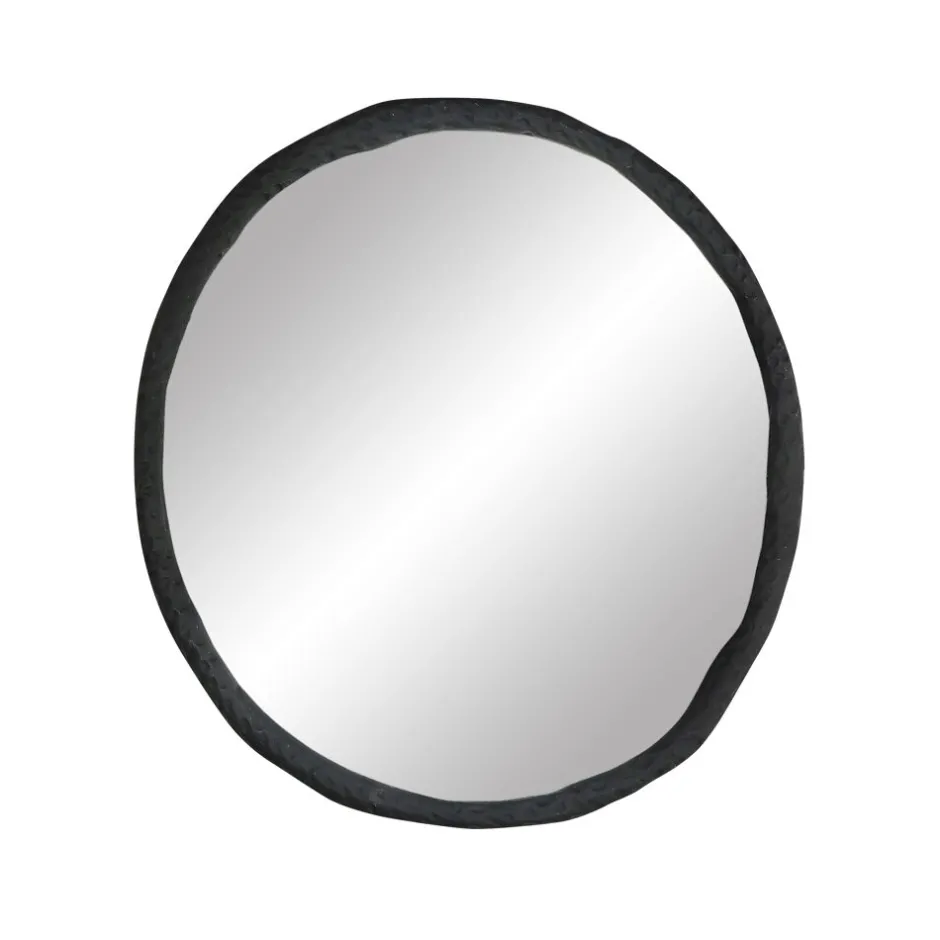 Pomax Miroirs-CHARLIE - miroir - aluminium / verre miroir - L 40 x W 35 x H 2 cm - noir