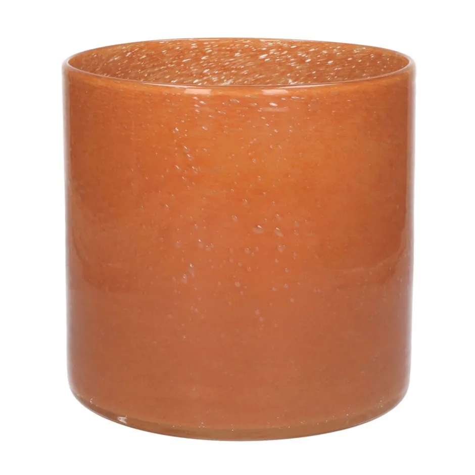 Pomax Photophores / T-lights-CITRIEN - photophore/vase - verre - DIA 20 x H 20 cm - orange