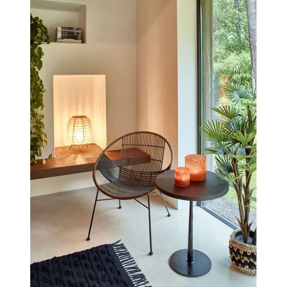 Pomax Photophores / T-lights-CITRIEN - photophore/vase - verre - DIA 20 x H 20 cm - orange