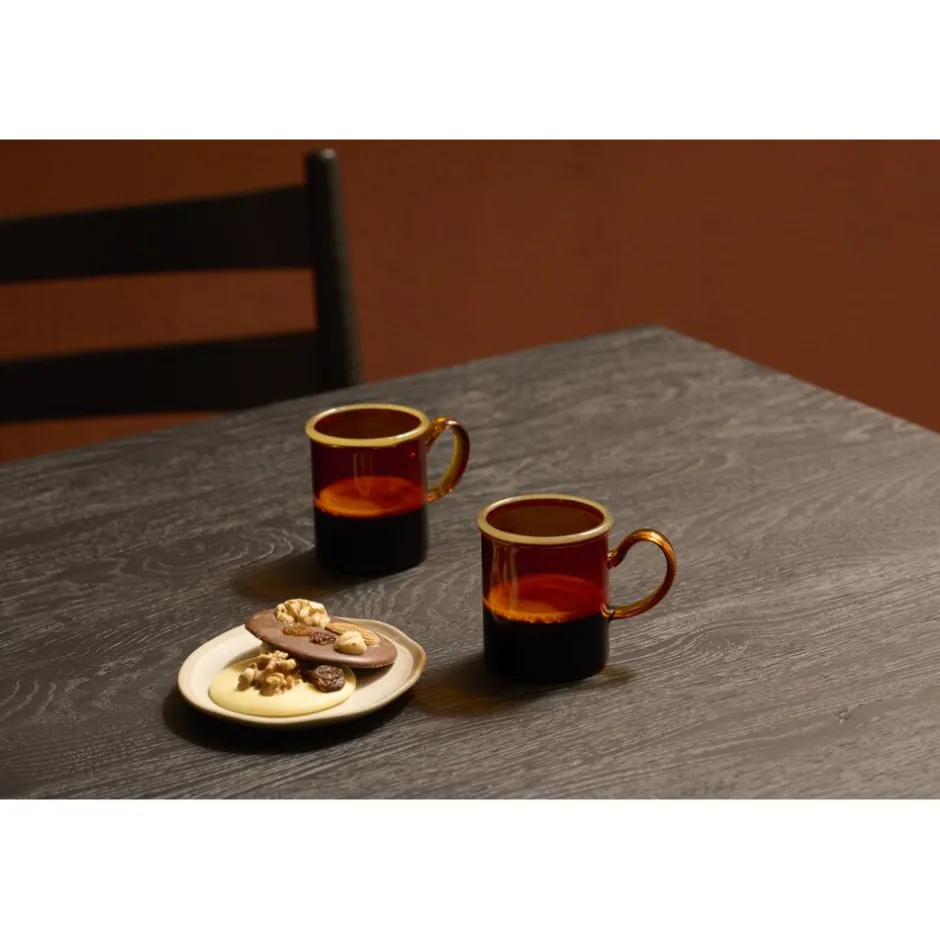 Pomax Verres-CLEMENTINE - tasse - verre borosilicaté - DIA 5,5 x H 6 cm - ambre