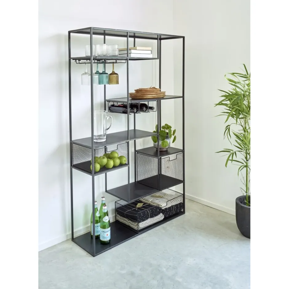 Pomax Concepts Modulaires-CLIX - porte-verres - métal - L 30 x W 30 x H 5 cm - noir