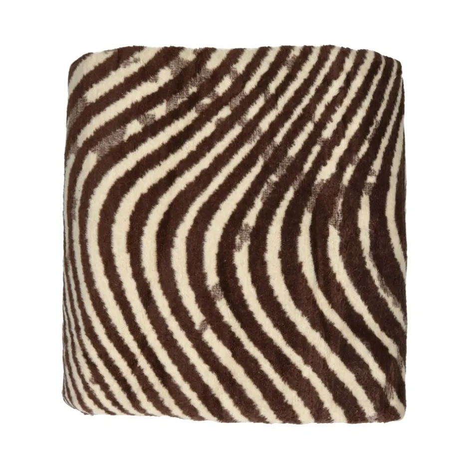 Pomax Plaids-CORFINO - couverture - coton / acrylique - L 200 x W 150 cm - brun