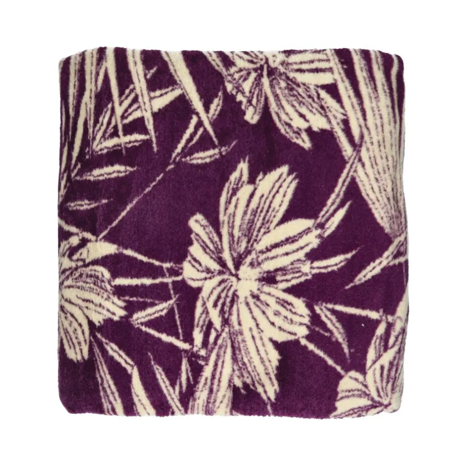Pomax Plaids-CORFINO - couverture - coton / acrylique - L 200 x W 150 cm - pourpre