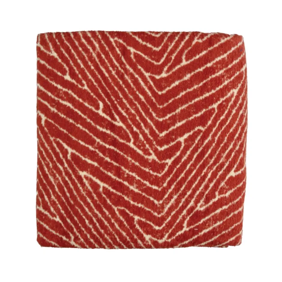 Pomax Plaids-CORFINO - couverture - coton / acrylique - L 200 x W 150 cm - rouille