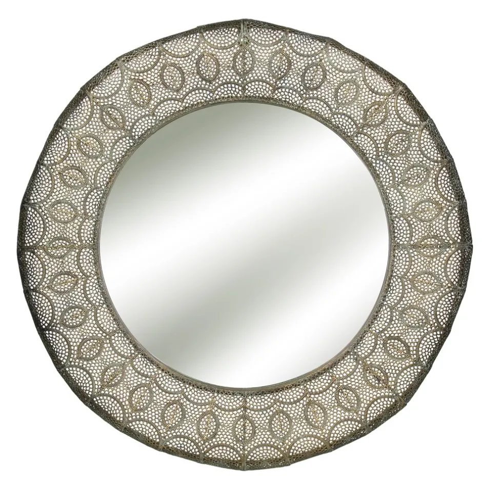 Pomax Miroirs-CORONNE - miroir - métal - DIA 71 x W 6 cm - or