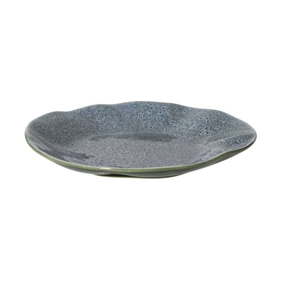 Pomax Vaisselle-DAKOTA - assiette à dessert - porcelaine - DIA 21 x H 2,6 cm - gris