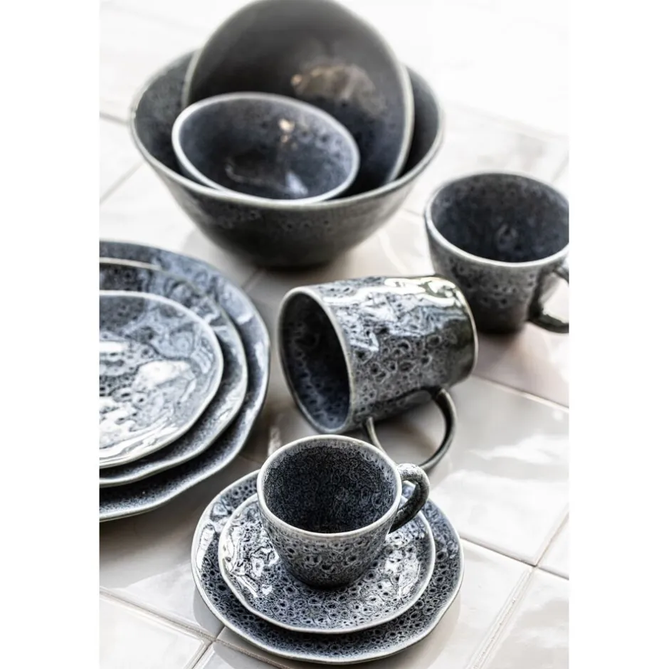 Pomax Vaisselle-DAKOTA - assiette plate - porcelaine - DIA 26,1 x H 2,7 cm - gris