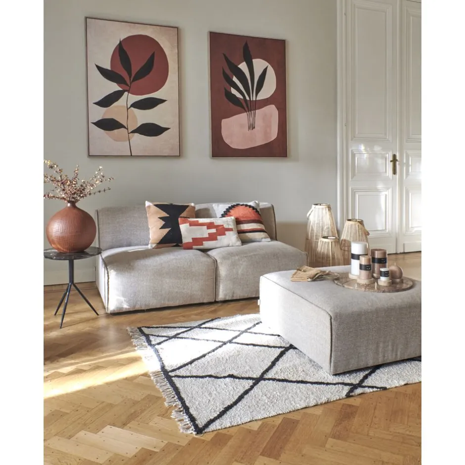 Pomax Tables Basses | Tables-DANA - table d'appoint - marbre / métal - DIA 40 x H 47 cm - brun