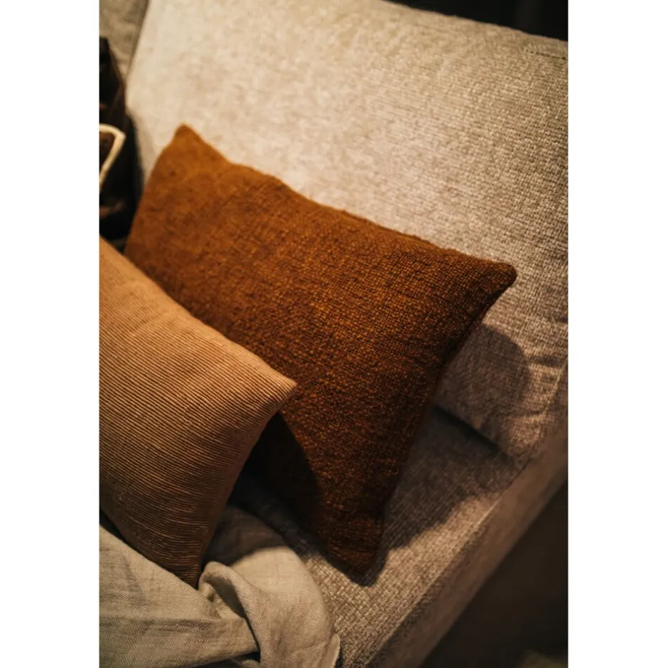 Pomax Coussins-DIMARO - coussin - coton / polyester recyclé - L 60 x W 40 cm - brun