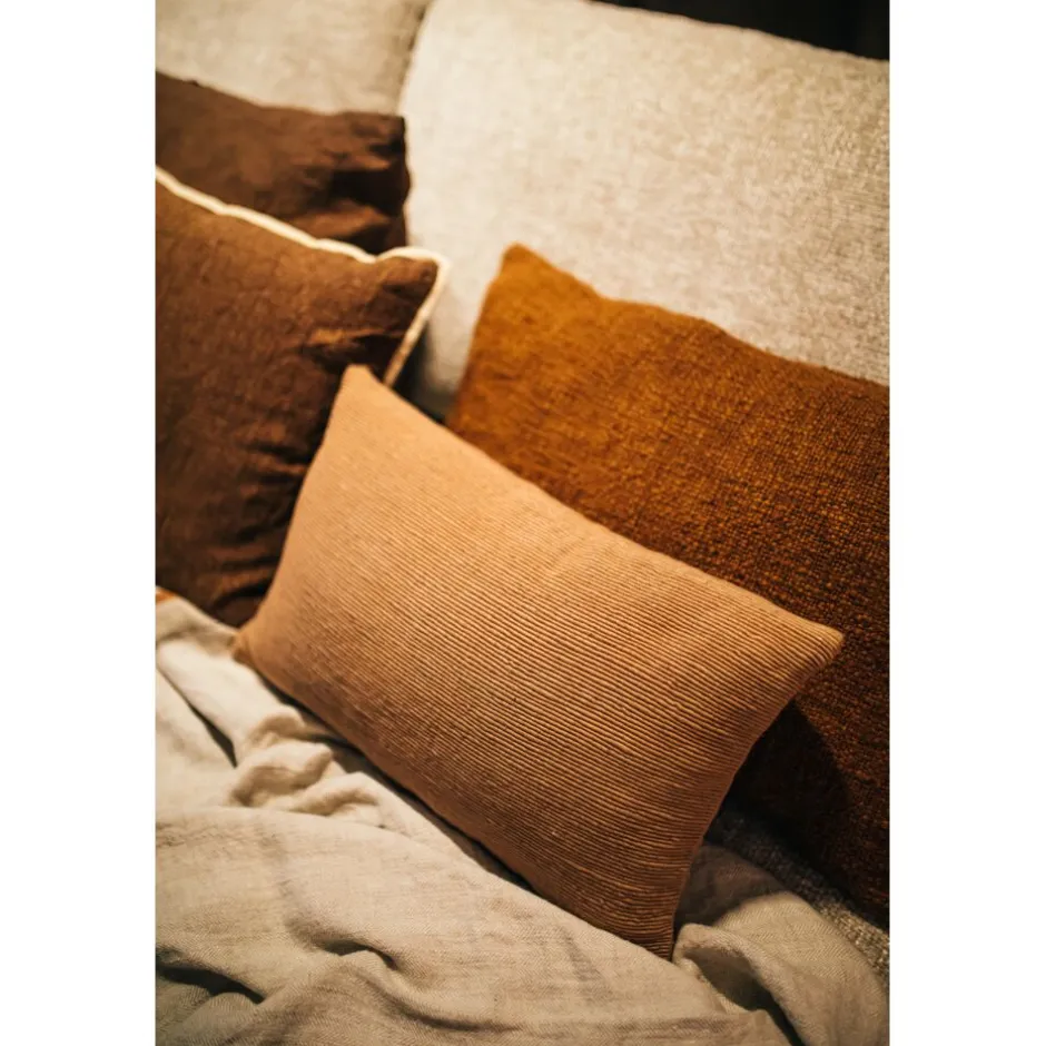 Pomax Coussins-DIMARO - coussin - coton / polyester recyclé - L 60 x W 40 cm - brun