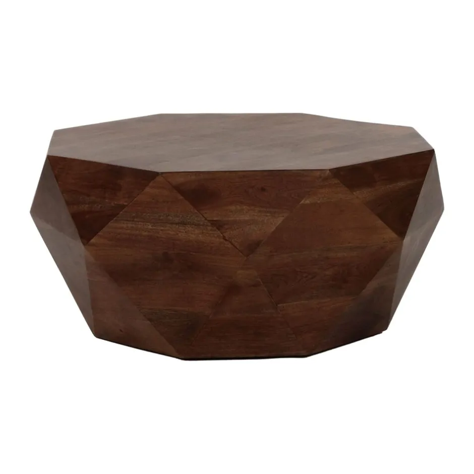 Pomax Tables Basses | Tables-EDENBURG - table basse - bois d'acacia - L 80 x W 80 x H 35 cm - brun