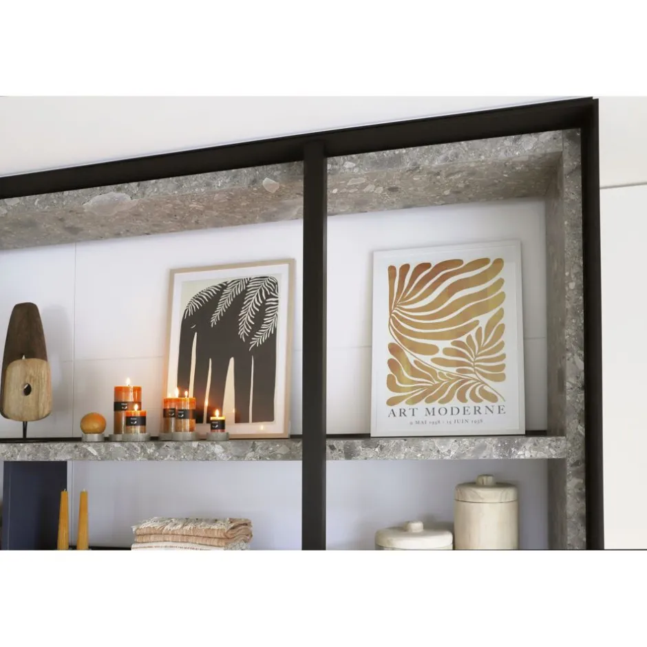 Pomax Objets De Décoration-EFFA - objet déco - bois / métal - L 22,5 x W 10 x H 59 cm - noyer
