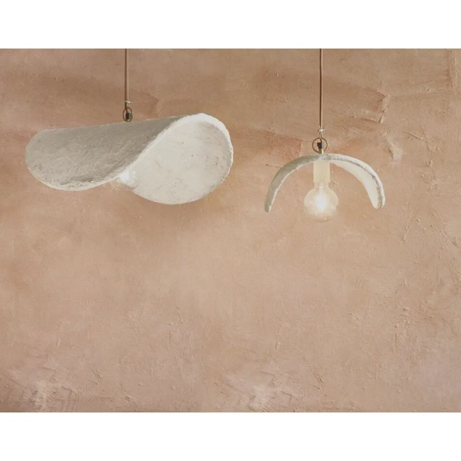 Pomax Suspensions-EIVISSA - suspension - papier mâché - L 58 x W 43 x H 18 cm - beige