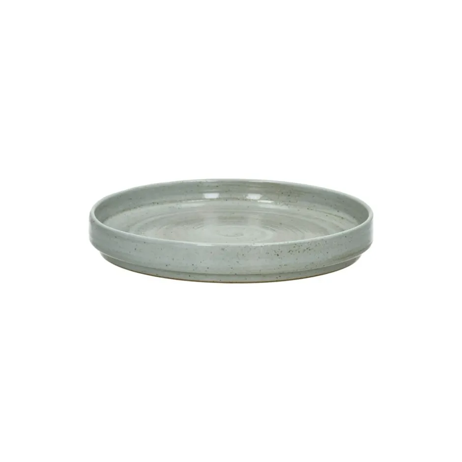 Pomax Vaisselle-EPICES - assiette à déjeuner - porcelaine - DIA 21 x H 2,4 cm - vert foncé