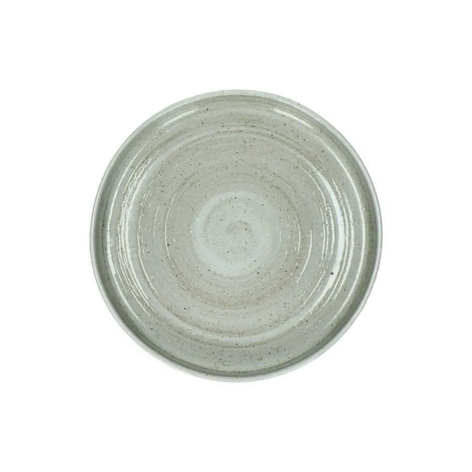 Pomax Vaisselle-EPICES - assiette à déjeuner - porcelaine - DIA 21 x H 2,4 cm - vert foncé