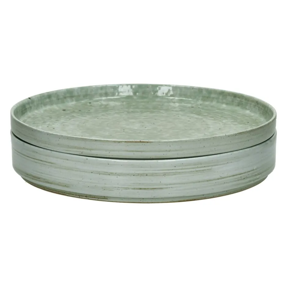 Pomax Vaisselle-EPICES - blate - porcelaine - DIA 27 x H 4,3 cm - vert foncé