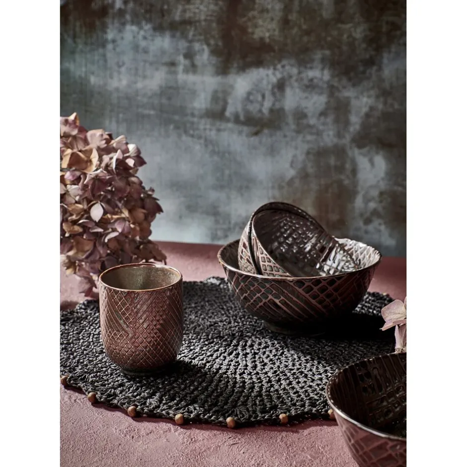 Pomax Vaisselle-ESTRO - bol à céréales - porcelaine - DIA 12 x H 6 cm - bronze