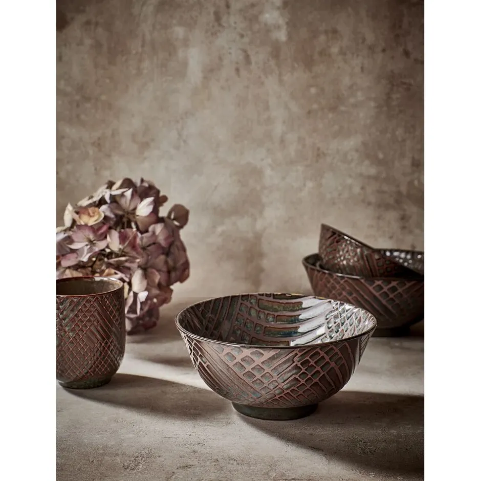 Pomax Vaisselle-ESTRO - bol à soupe - porcelaine - DIA 15 x H 7 cm - bronze