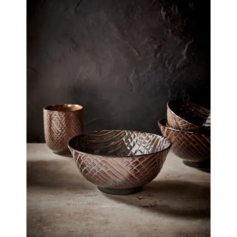 Pomax Vaisselle-ESTRO - bol à soupe - porcelaine - DIA 15 x H 7 cm - bronze