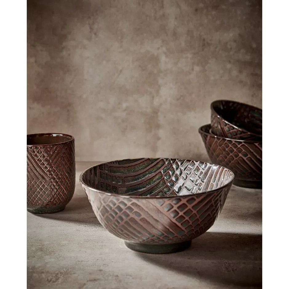 Pomax Vaisselle-ESTRO - bol à soupe - porcelaine - DIA 15 x H 7 cm - bronze