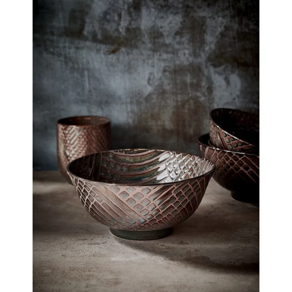 Pomax Vaisselle-ESTRO - bol à soupe - porcelaine - DIA 15 x H 7 cm - bronze