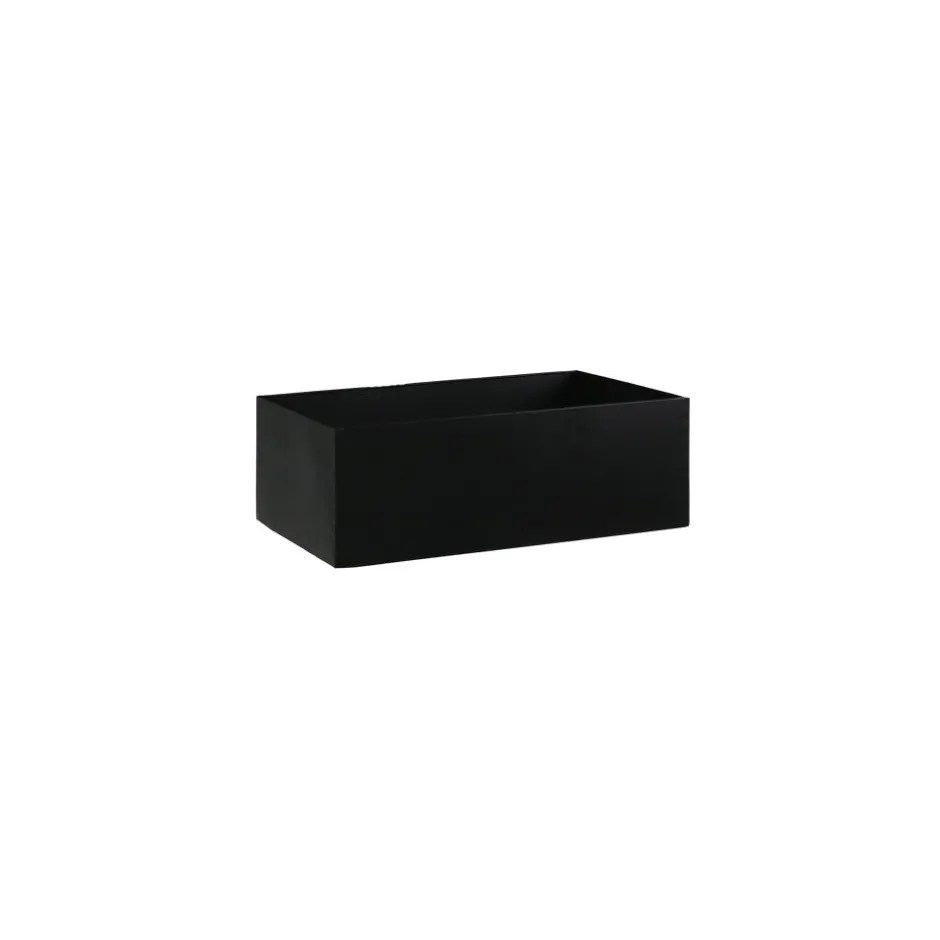 Pomax Concepts Modulaires-ESZENTIAL - récipient - métal - L 50,4 x W 30,4 x H 18 cm - noir