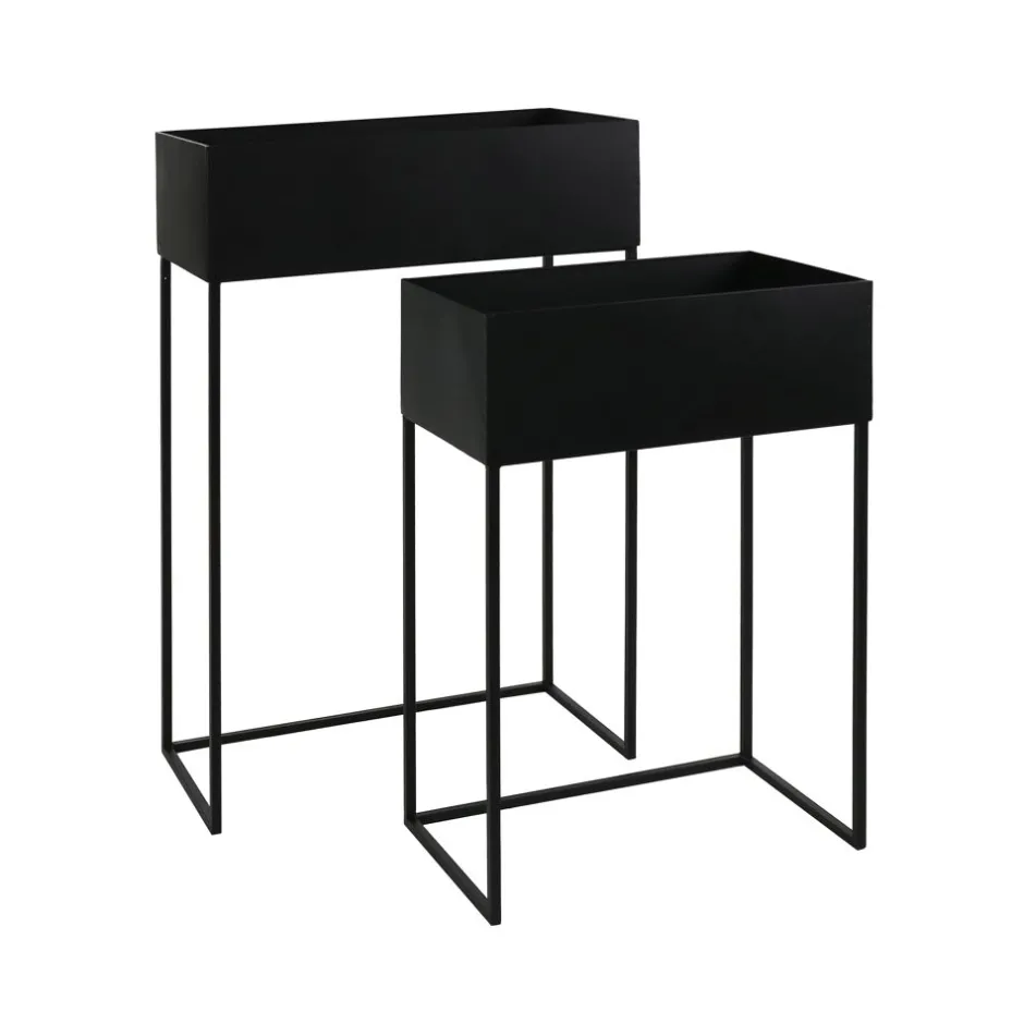 Pomax Concepts Modulaires-ESZENTIAL - récipient - métal - L 50,4 x W 30,4 x H 18 cm - noir