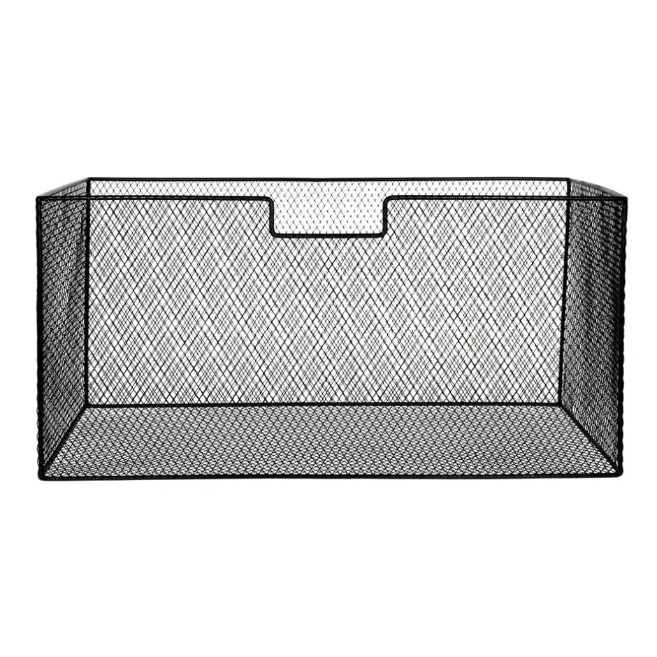 Pomax Concepts Modulaires-ESZENTIAL - set/2 paniers - métal - L 55/56 x W 29/30 x H 17,5/27,5 cm - noir