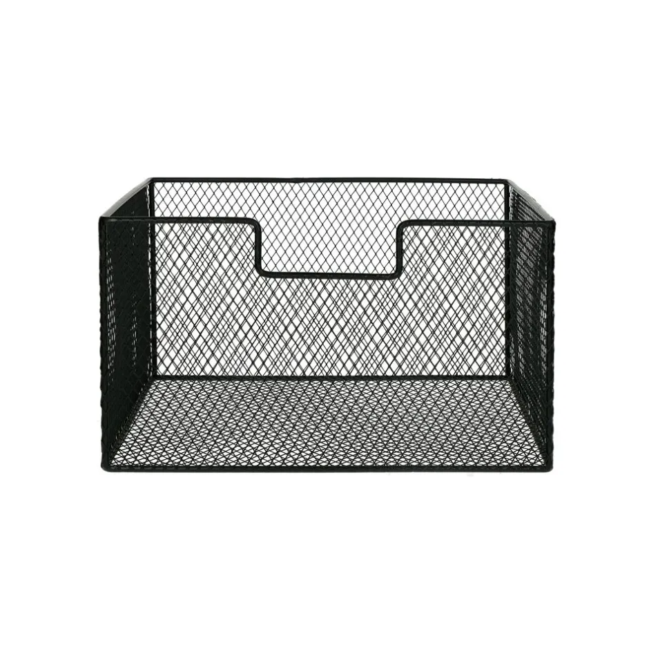 Pomax Concepts Modulaires-ESZENTIAL - set/2 paniers - métal - L 31,5 x W 29,5 x H 17,5/27,5 cm - noir