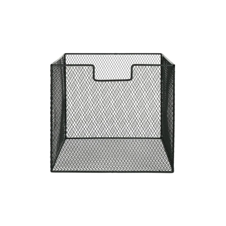 Pomax Concepts Modulaires-ESZENTIAL - set/2 paniers - métal - L 31,5 x W 29,5 x H 17,5/27,5 cm - noir