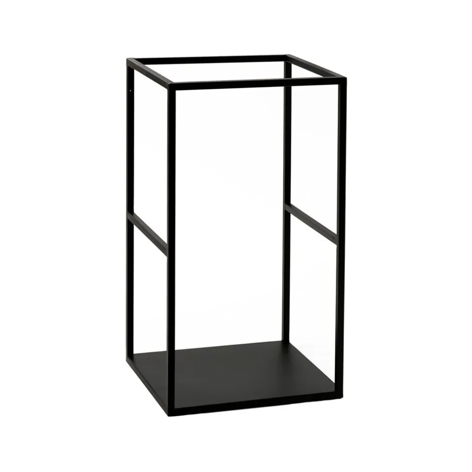 Pomax Étagères Murales | Étagères-ESZENTIAL - étagère - métal - L 34,5 x W 30 x H 60 cm - noir