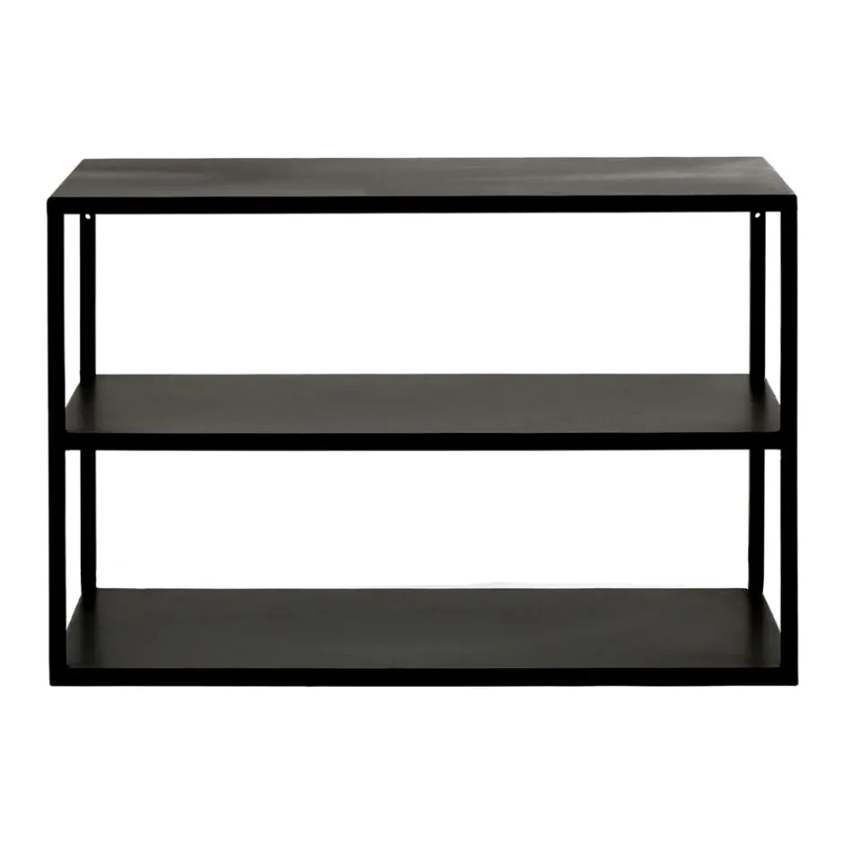 Pomax Étagères Murales | Étagères-ESZENTIAL - étagère - métal - L 60 x W 30 x H 40 cm - noir