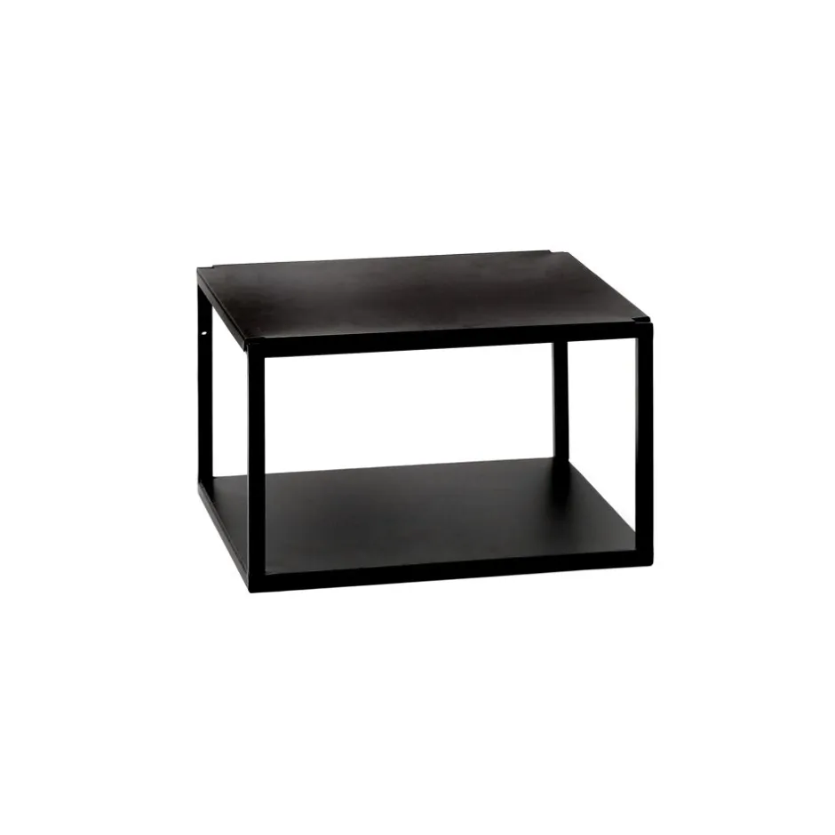 Pomax Étagères Murales | Étagères-ESZENTIAL - étagère - métal - L 34,5 x W 30 x H 21 cm - noir