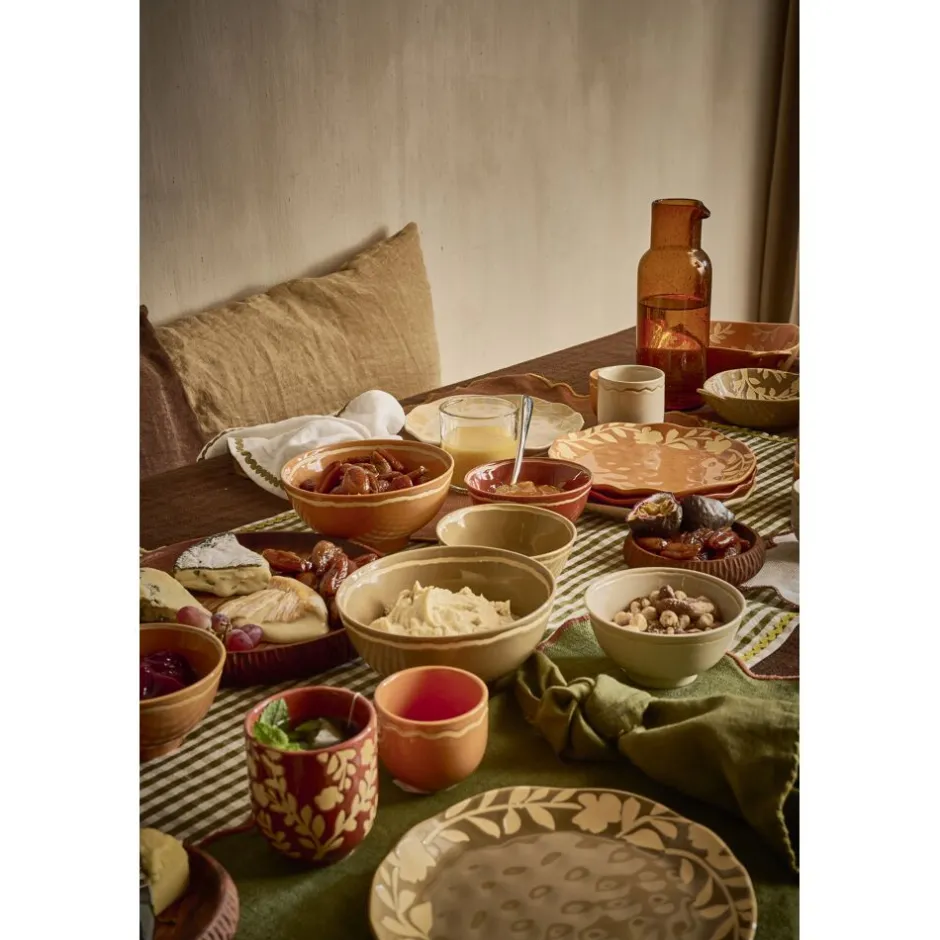 Pomax Linge De Table-FARFALLE - set de table - lin / coton - L 45 x W 35 cm - olive