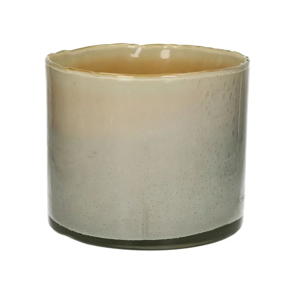 Pomax Bougies-FIRENZE - bougie 9 mèches - cire de paraffine / verre - DIA 23 x H 20 cm - beige
