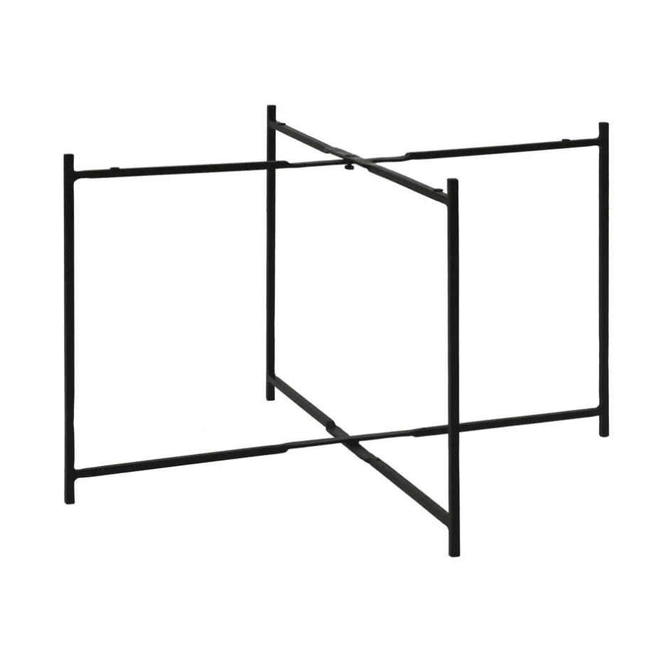Pomax Concepts Modulaires-FLEX - pieds L - métal - L 67,5 x W 67,5 x H 38 cm - noir