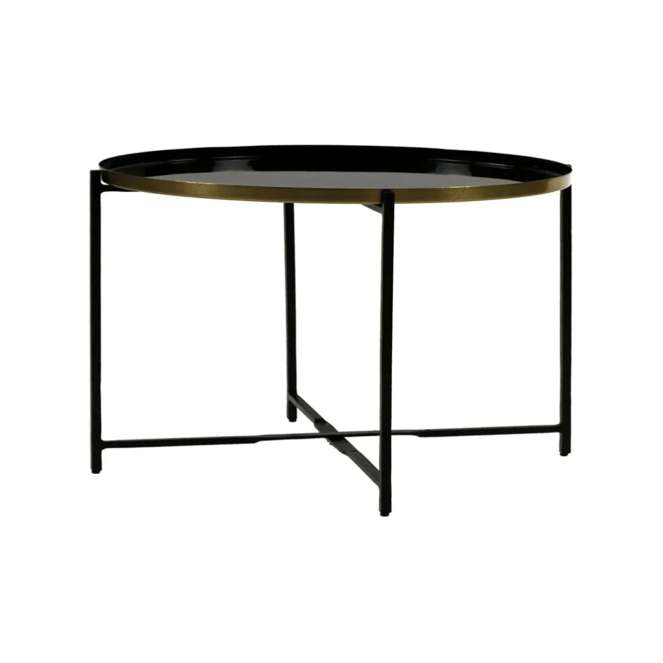 Pomax Concepts Modulaires-FLEX - plateau L - email - métal - DIA 65,5 x H 2 cm - noir