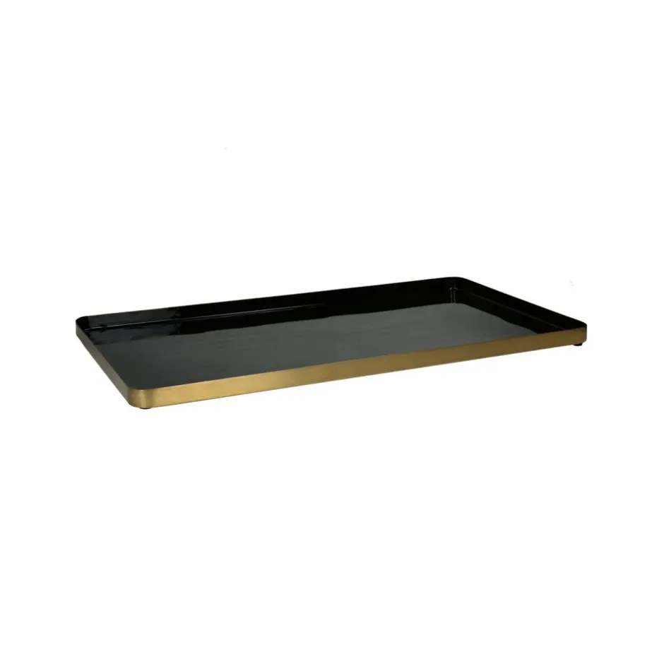 Pomax Concepts Modulaires-FLEX - plateau L - email - métal - L 58 x W 33 x H 2 cm - noir