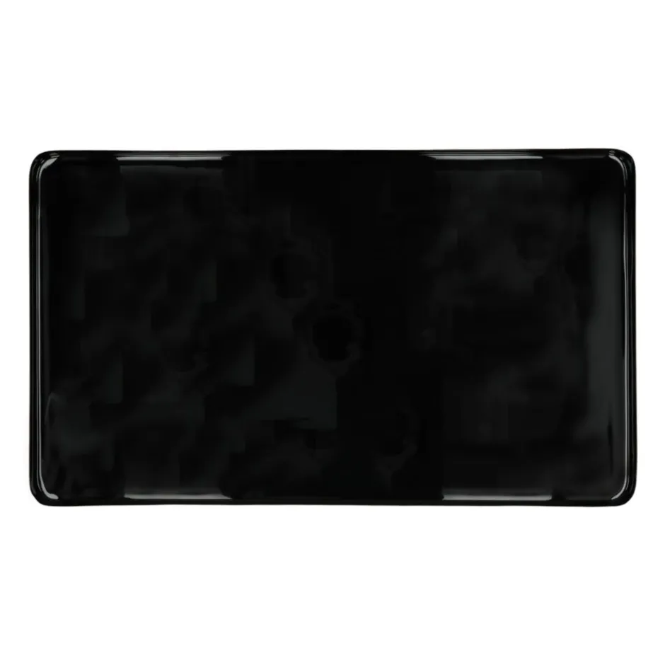 Pomax Concepts Modulaires-FLEX - plateau L - email - métal - L 58 x W 33 x H 2 cm - noir