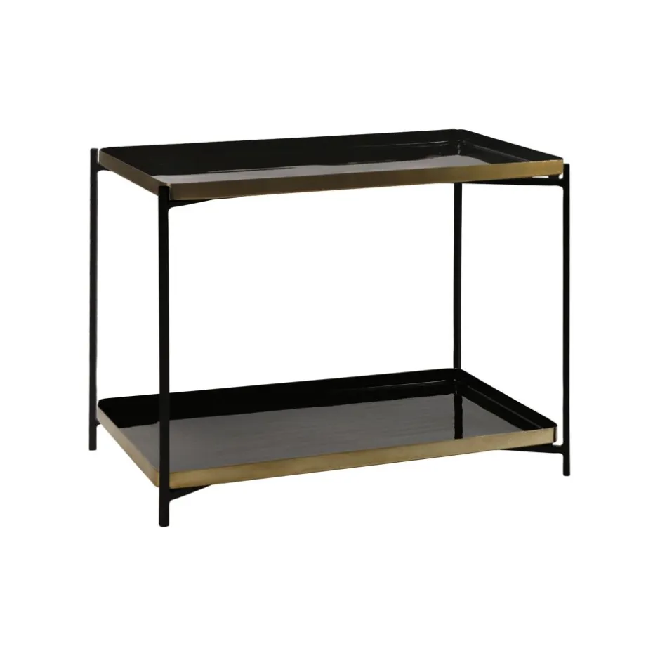Pomax Concepts Modulaires-FLEX - plateau L - email - métal - L 58 x W 33 x H 2 cm - noir